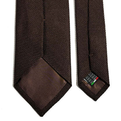 Brown Silk Grenadine Tie (Garza Fina)
