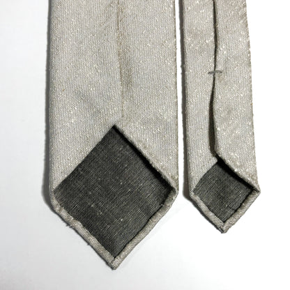 Untipped Ivory Silk Shantung Tie