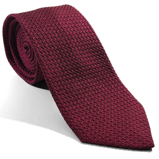 Maroon Silk Grenadine Tie (Garza Grossa)