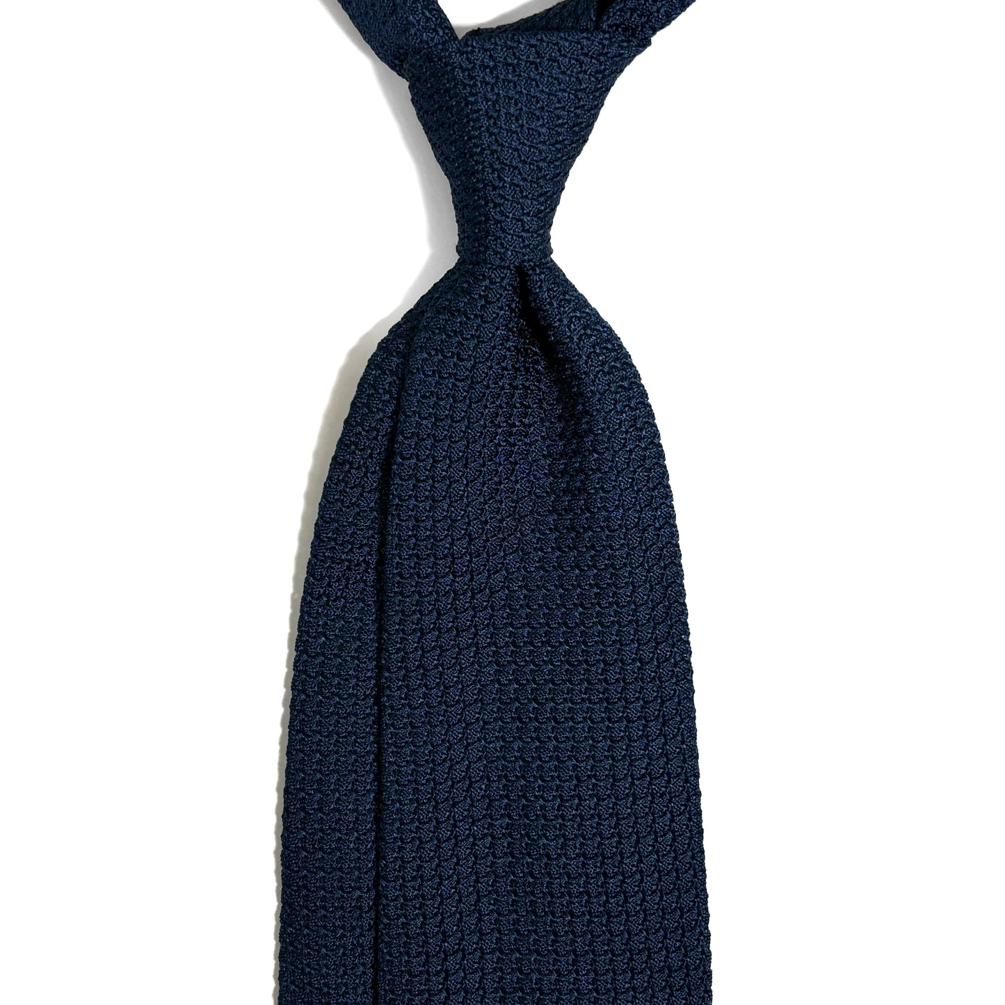 Prussian Navy Blue Silk Grenadine Tie (Garza Grossa)