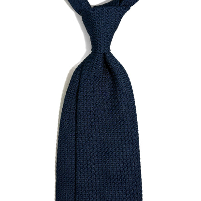 Prussian Navy Blue Silk Grenadine Tie (Garza Grossa)