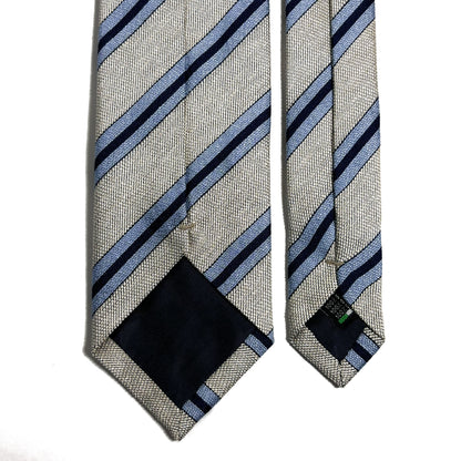 Ivory Striped Silk Jacquard Tie