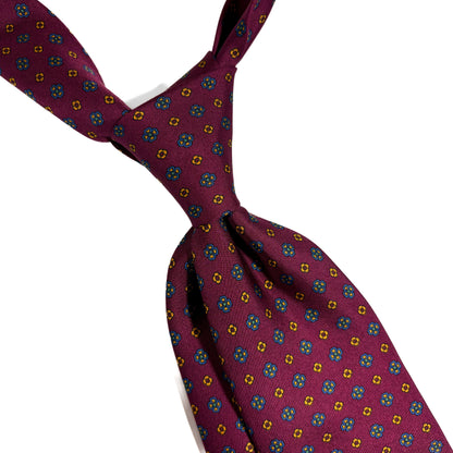 Burgundy Floral Silk Tie