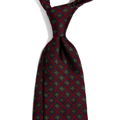 Burgundy Diamond Silk Jacquard Tie