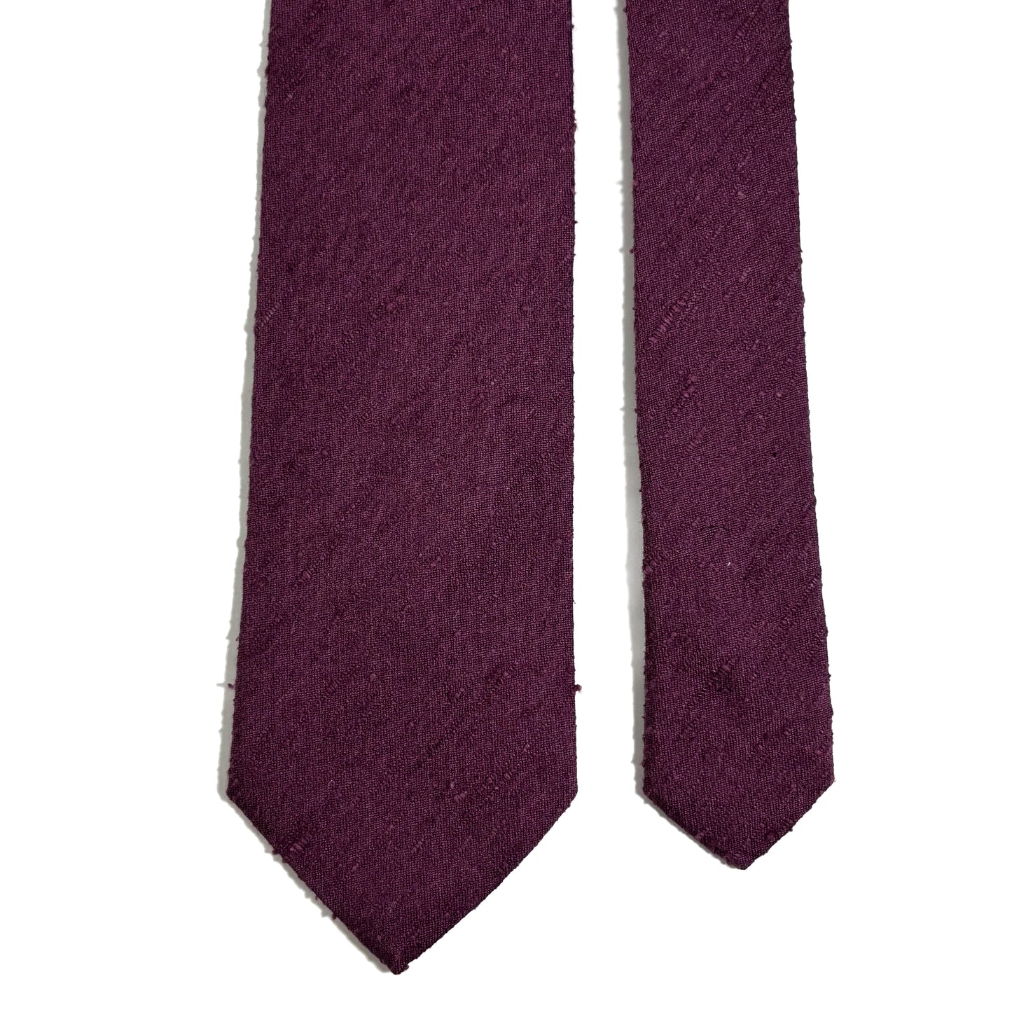 Plum Purple Silk Shantung Tie