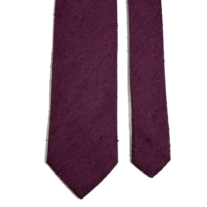 Plum Purple Silk Shantung Tie