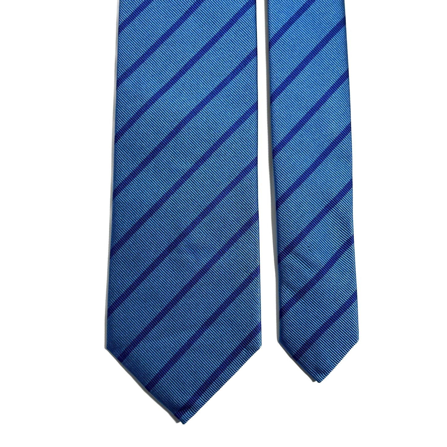 Blue Striped Silk Repp Tie