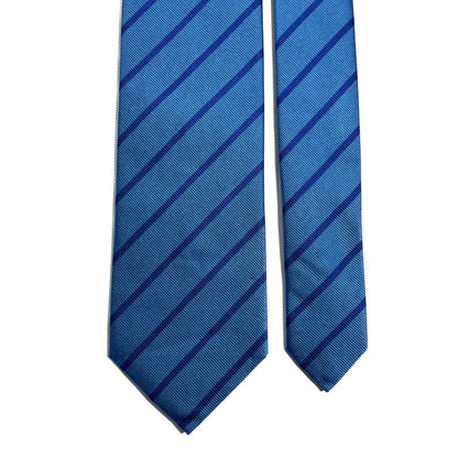 Blue Striped Silk Repp Tie