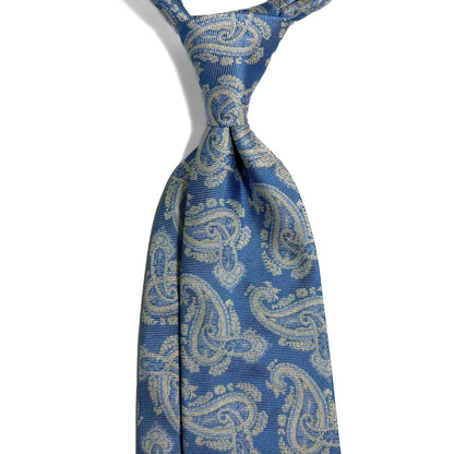 Light Blue Paisley Silk Jacquard Tie