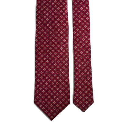 Burgundy Floral Printed 36oz Silk Twill Tie