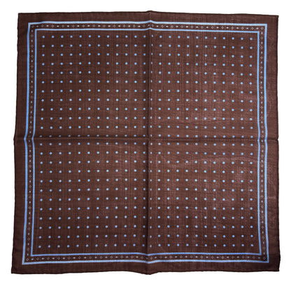 Brown - Polka Dot - Wool/Silk Pocket Square