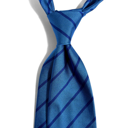 Blue Striped Silk Repp Tie