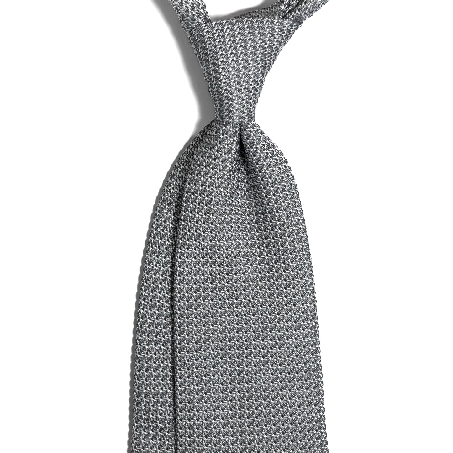 Silver Silk Grenadine Tie (Garza Grossa)