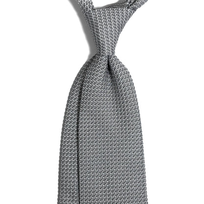 Silver Silk Grenadine Tie (Garza Grossa)