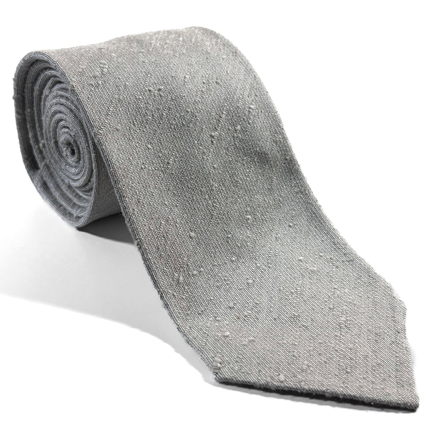 Untipped Ivory Silk Shantung Tie