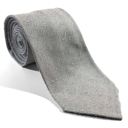 Untipped Ivory Silk Shantung Tie