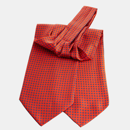 Lecco - Silk Ascot Cravat Tie - Red