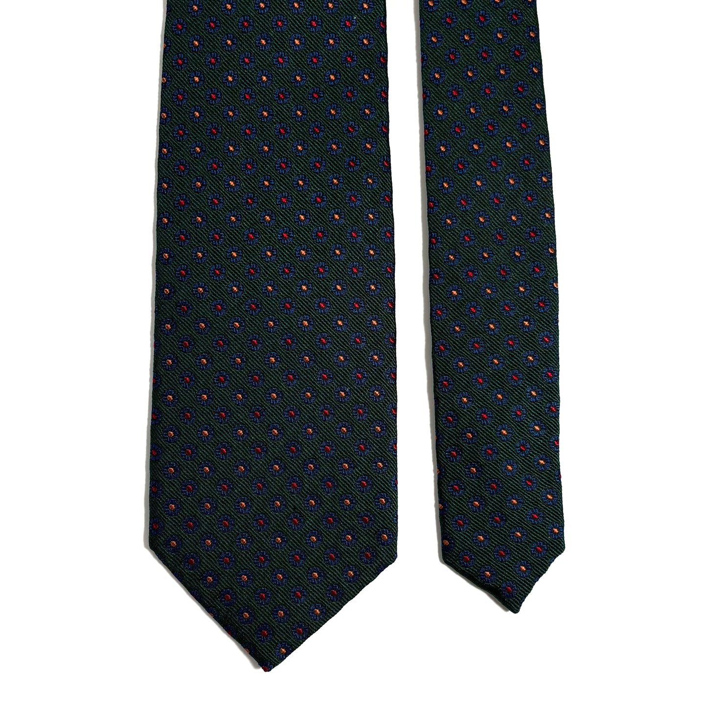 Forest Green Floral Neats Silk Jacquard Tie