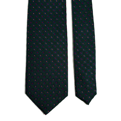 Forest Green Floral Neats Silk Jacquard Tie