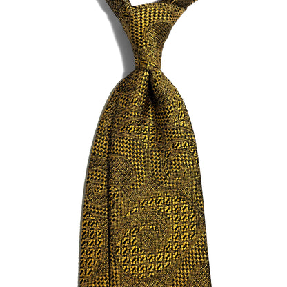 PHOENIX Gold Paisley Silk Grenadine Jacquard Tie