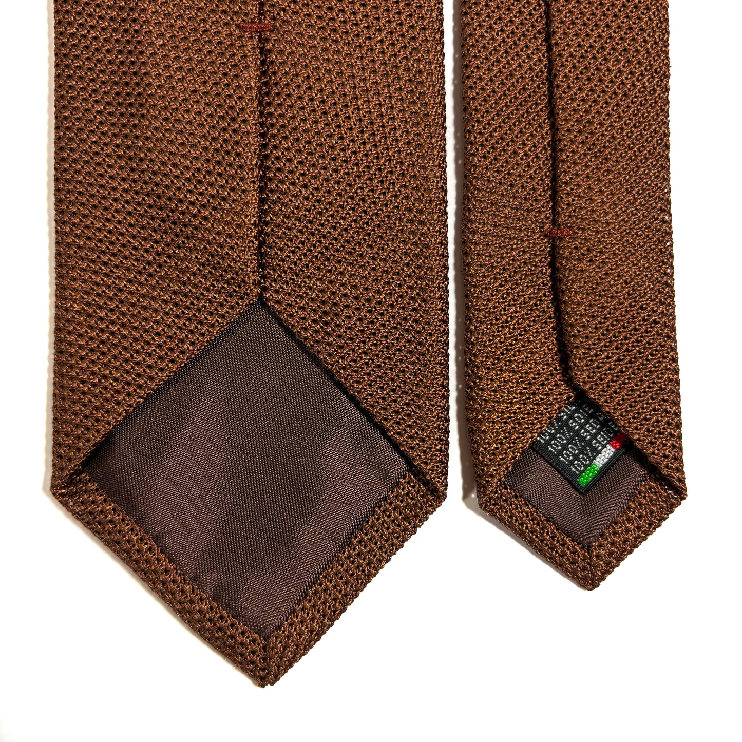 Burnt Orange/Brown Italian Grenadine Tie