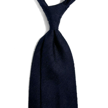 Navy Blue Silk Shantung Tie