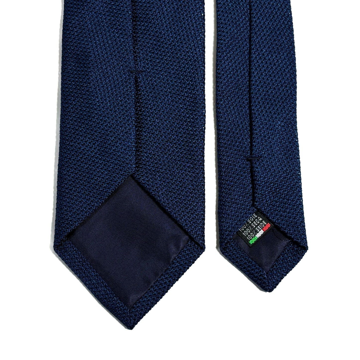 Dark Blue Silk Grenadine Tie (Garza Fina)