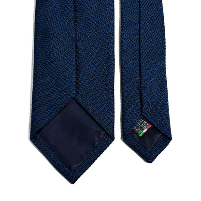 Dark Blue Silk Grenadine Tie (Garza Fina)