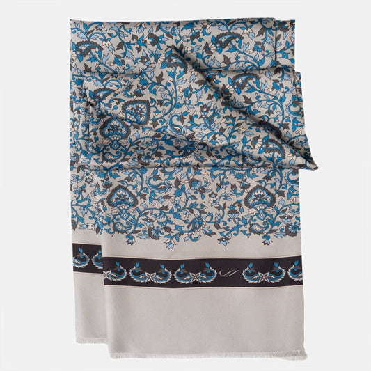 Elba - Silk Scarf - Grey