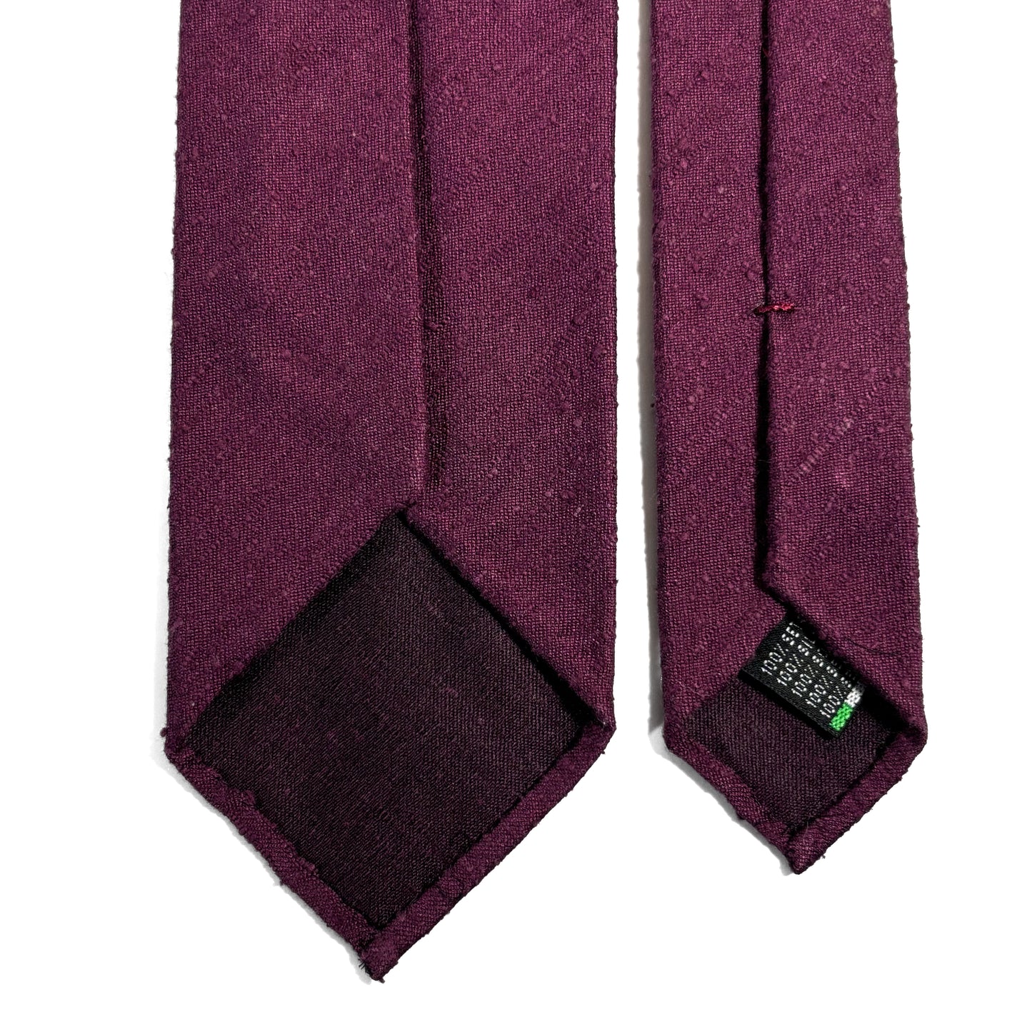 Untipped Plum Purple Silk Shantung Tie