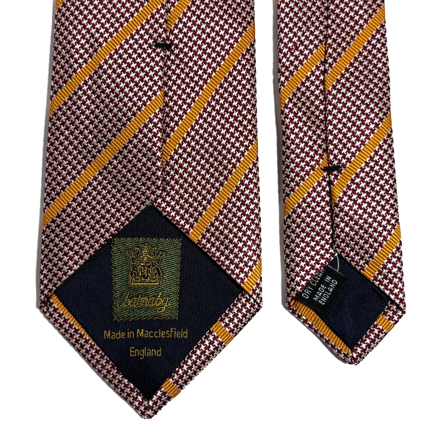 Red & Gold Striped Silk Jacquard Tie