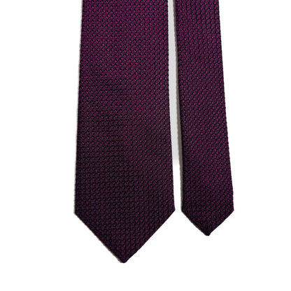 Plum Purple Silk Grenadine Tie (Garza Grossa)