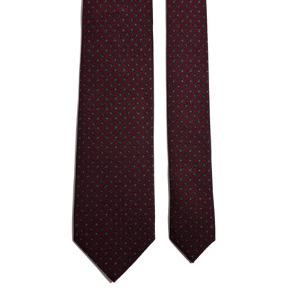 Burgundy Small Paisley Italian Madder Silk Tie