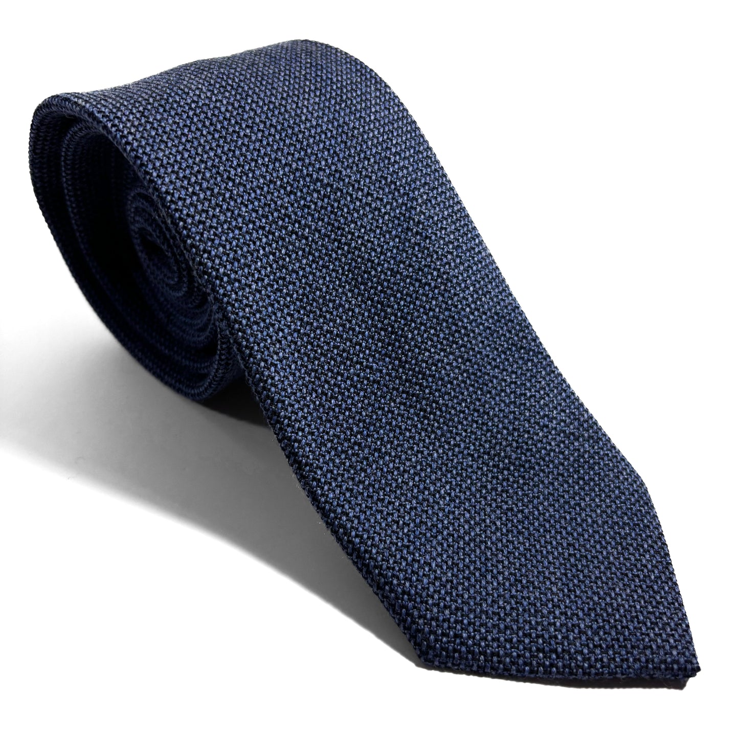 Heather Blue Wool/Silk Grenadine Tie (Garza Fina)