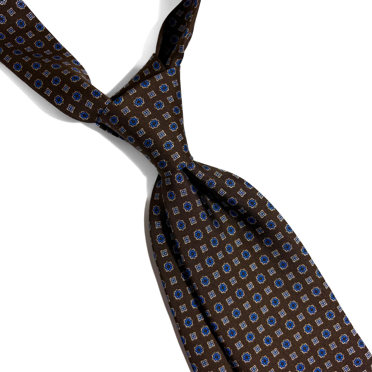 Brown Floral Silk Tie