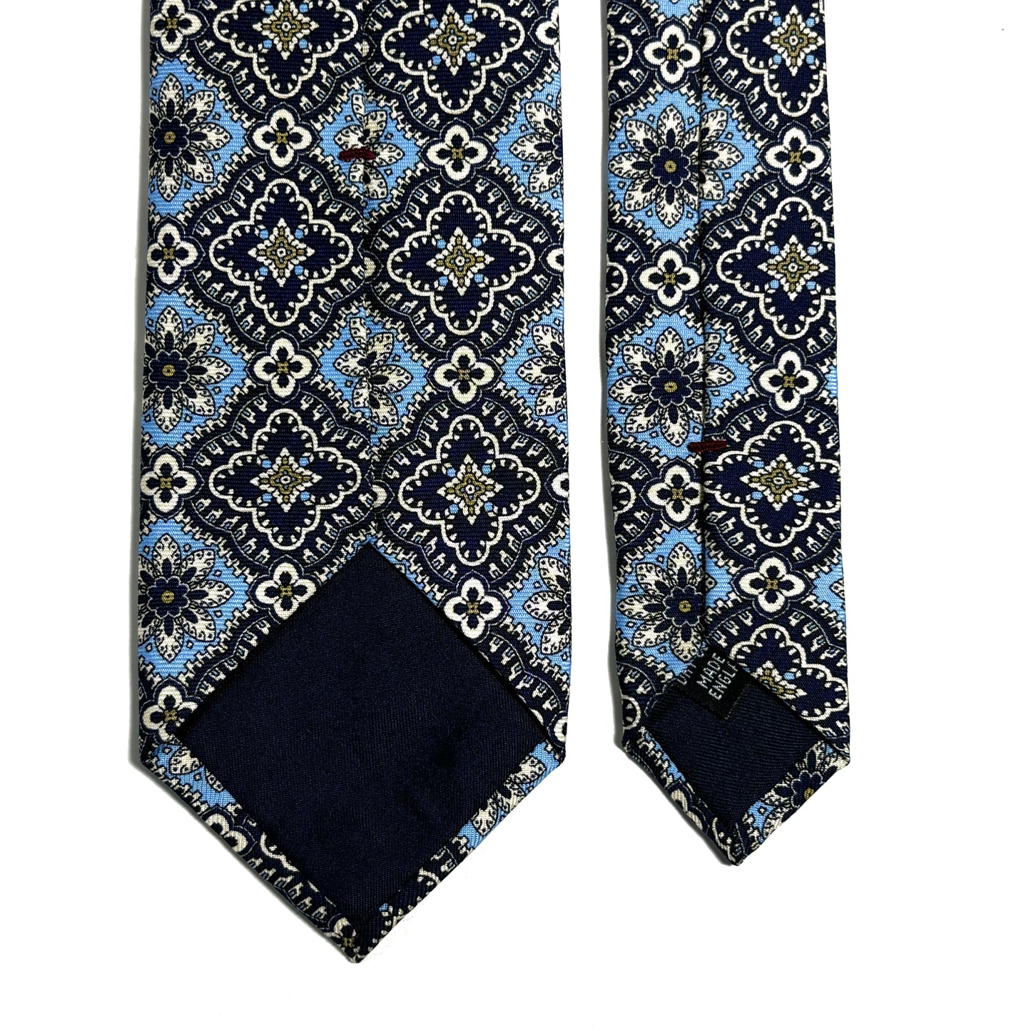 Midnight & Light Blue Mosaic Silk Tie