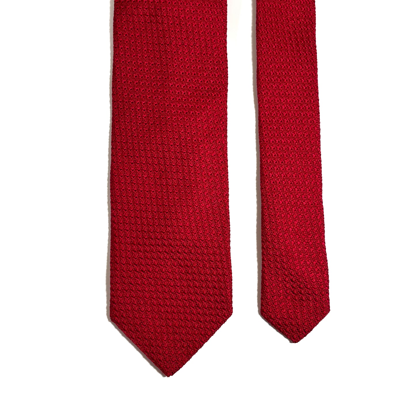 Crimson Red Silk Grenadine Tie (Garza Grossa)