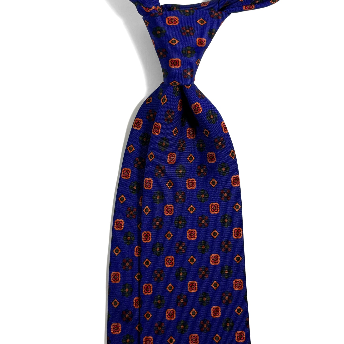 Royal Blue Floral Ancient Madder Silk Tie
