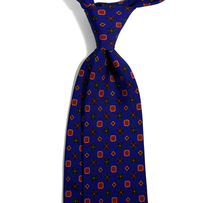 Royal Blue Floral Ancient Madder Silk Tie