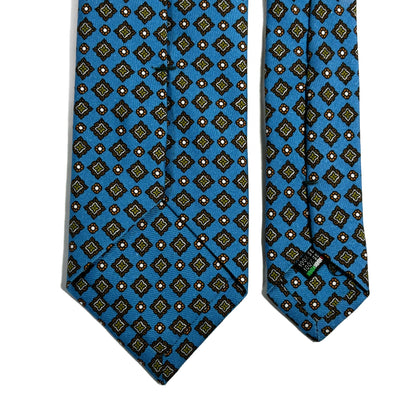 Light Blue Geometric Ancient Madder Silk Tie