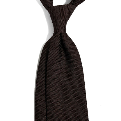 Brown Silk Grenadine Tie (Garza Fina)