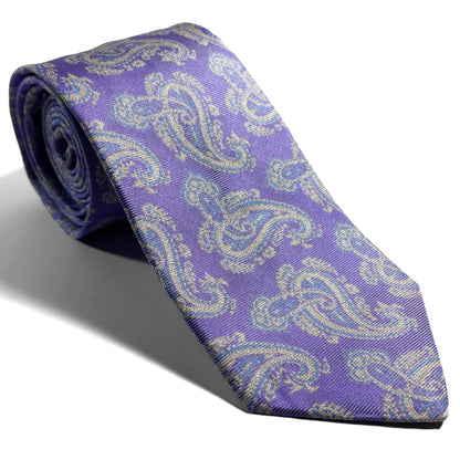 Lavender Purple Paisley Silk Jacquard Tie