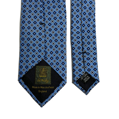 Light Blue Small Floral Silk Tie