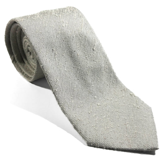 Ivory White Silk Shantung Tie