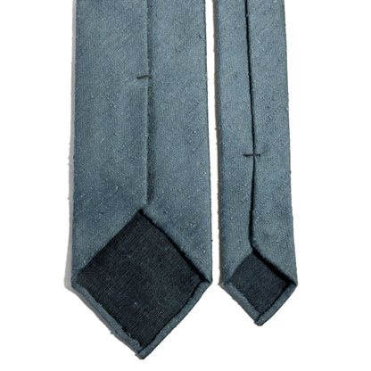 Untipped Light Blue Silk Shantung Tie