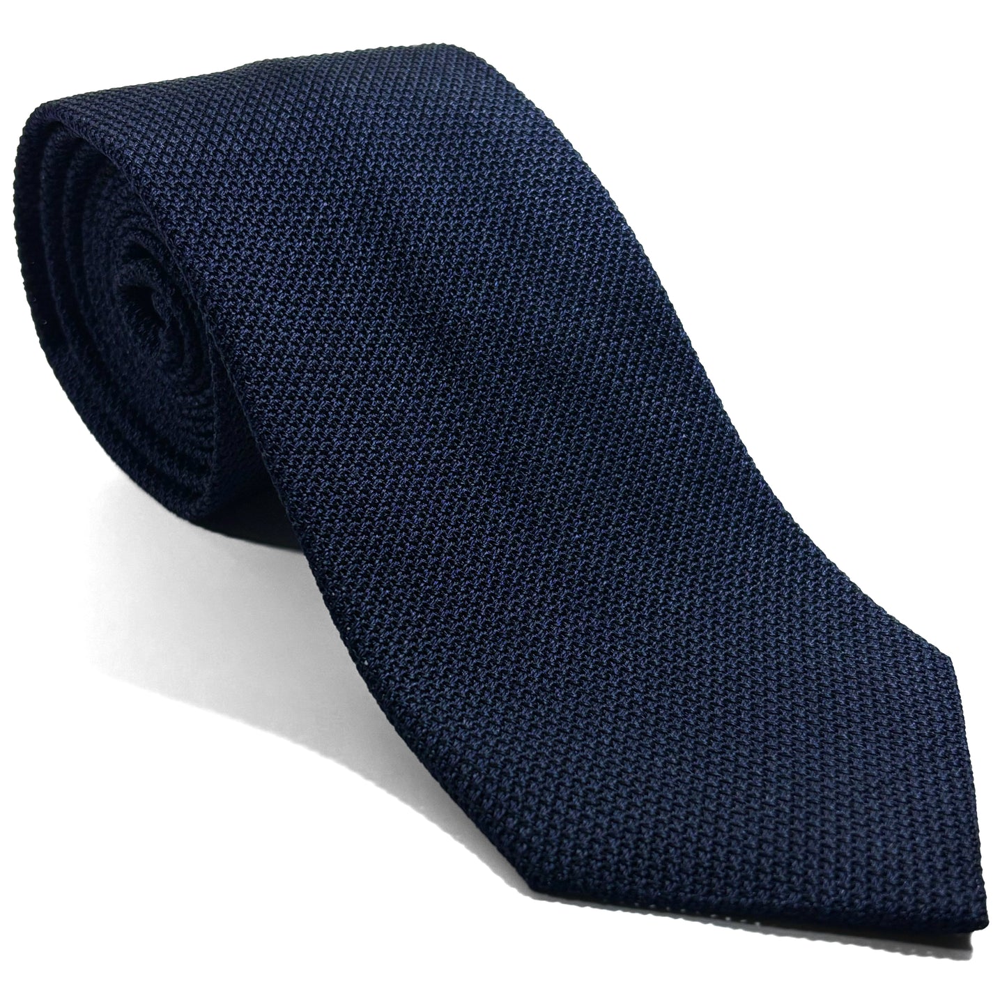 Midnight Blue Silk Grenadine Tie (Garza Fina)