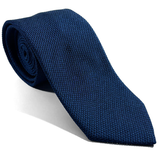 Dark Blue Silk Grenadine Tie (Garza Fina)