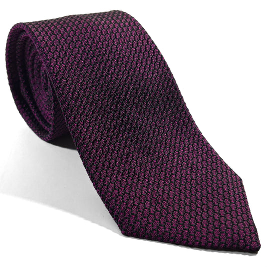 Plum Purple Silk Grenadine Tie (Garza Grossa)