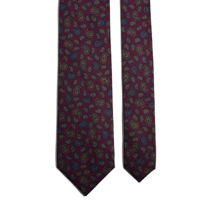 Burgundy Paisley Italian Madder Silk Tie