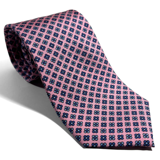Light Pink Small Floral Silk Tie